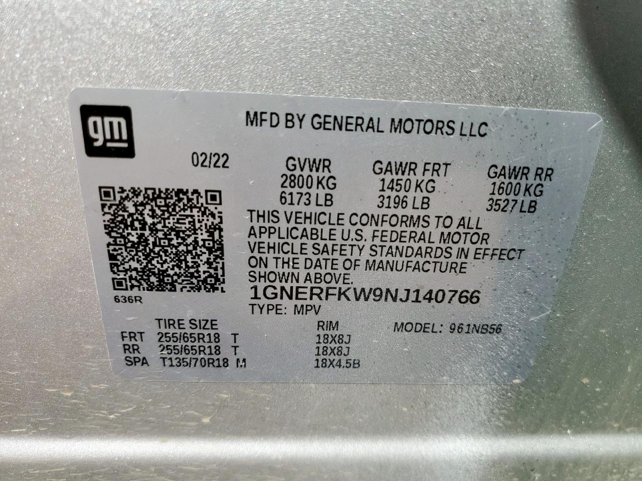 2022 Chevrolet Traverse Ls VIN: 1GNERFKW9NJ140766 Lot: 80479375