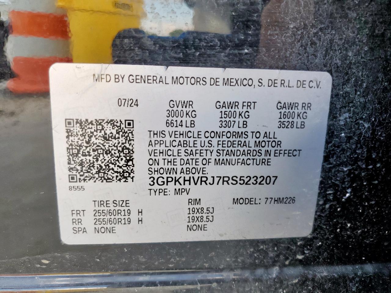 2024 Honda Prologue Ex VIN: 3GPKHVRJ7RS523207 Lot: 71220675