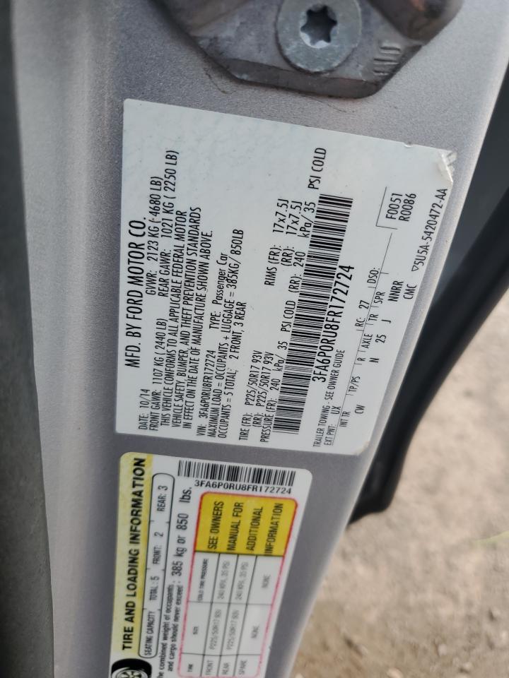 2015 Ford Fusion Titanium Hev VIN: 3FA6P0RU8FR172724 Lot: 84386635