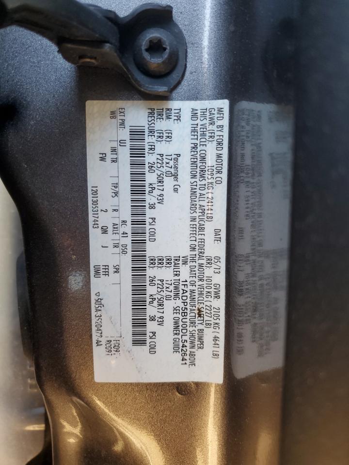 2013 Ford C-Max Sel VIN: 1FADP5BU0DL542641 Lot: 81685635