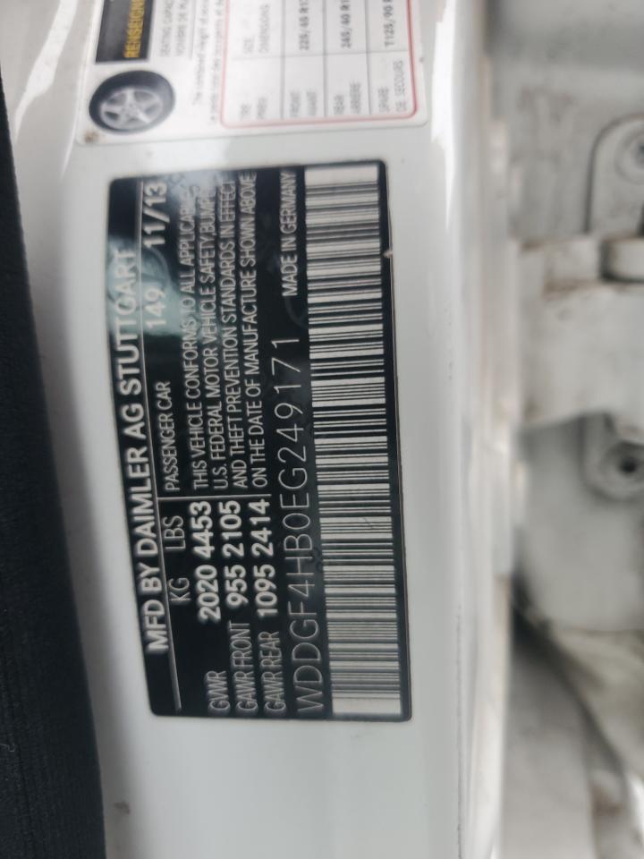 2014 Mercedes-Benz C 250 VIN: WDDGF4HB0EG249171 Lot: 70905005