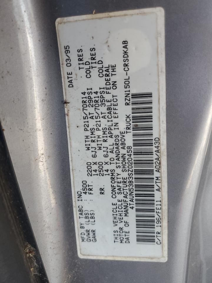 1995 Toyota Tacoma Xtracab VIN: 4TAUN53B3SZ020458 Lot: 71509355