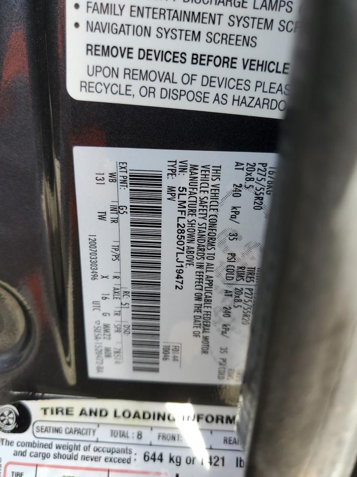 2007 Lincoln Navigator L VIN: 5LMFL28507LJ19472 Lot: 71978595