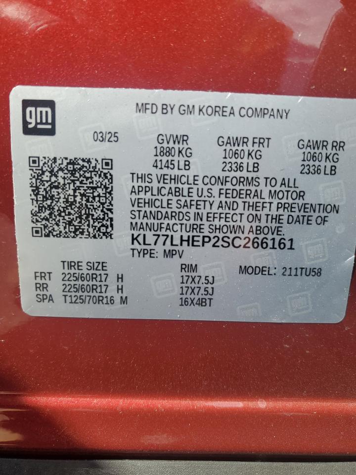 2025 Chevrolet Trax 1Lt VIN: KL77LHEP2SC266161 Lot: 80198825