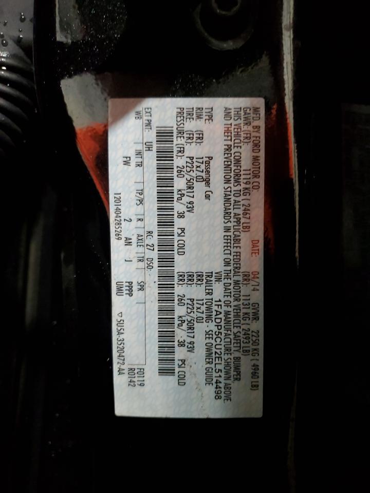 2014 Ford C-Max Premium VIN: 1FADP5CU2EL514498 Lot: 83875245