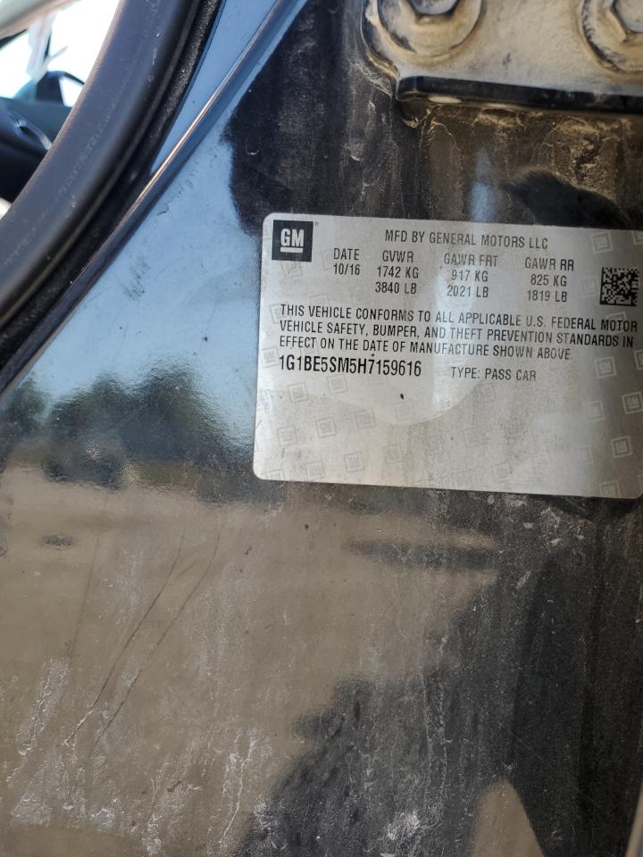 2017 Chevrolet Cruze Lt VIN: 1G1BE5SM5H7159616 Lot: 71072245