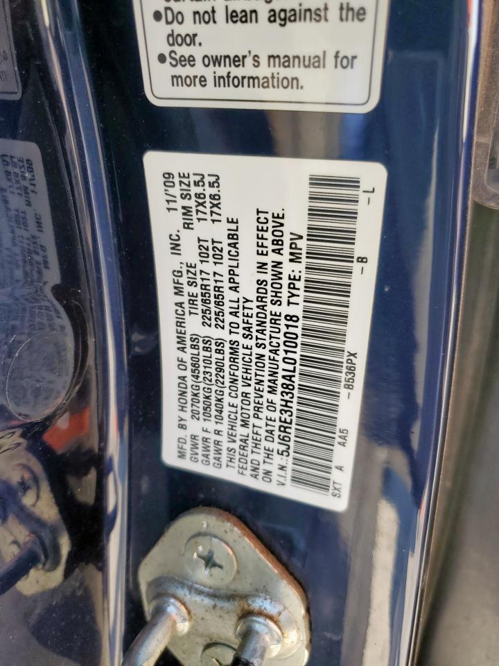 2010 Honda Cr-V Lx VIN: 5J6RE3H38AL010018 Lot: 80516165