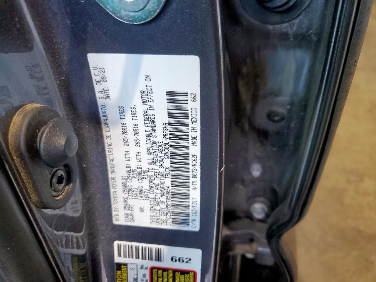 2021 Toyota Tacoma Double Cab VIN: 3TYCZ5AN5MT050054 Lot: 80429945