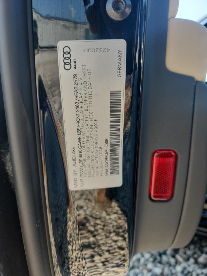 2018 Audi A5 Premium VIN: WAUANCF56JA052896 Lot: 80846315