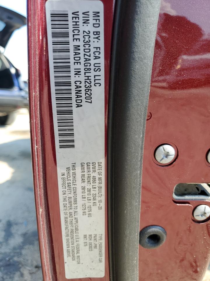 2020 Dodge Challenger Sxt VIN: 2C3CDZAG8LH236207 Lot: 86439395