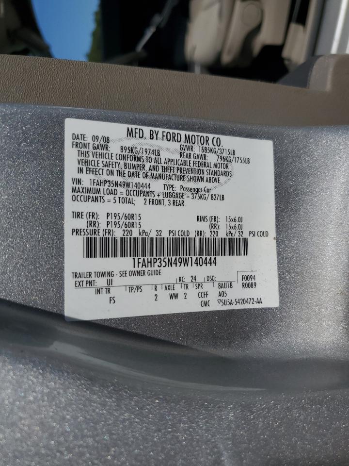 2009 Ford Focus Se VIN: 1FAHP35N49W149W14 Lot: 80441635