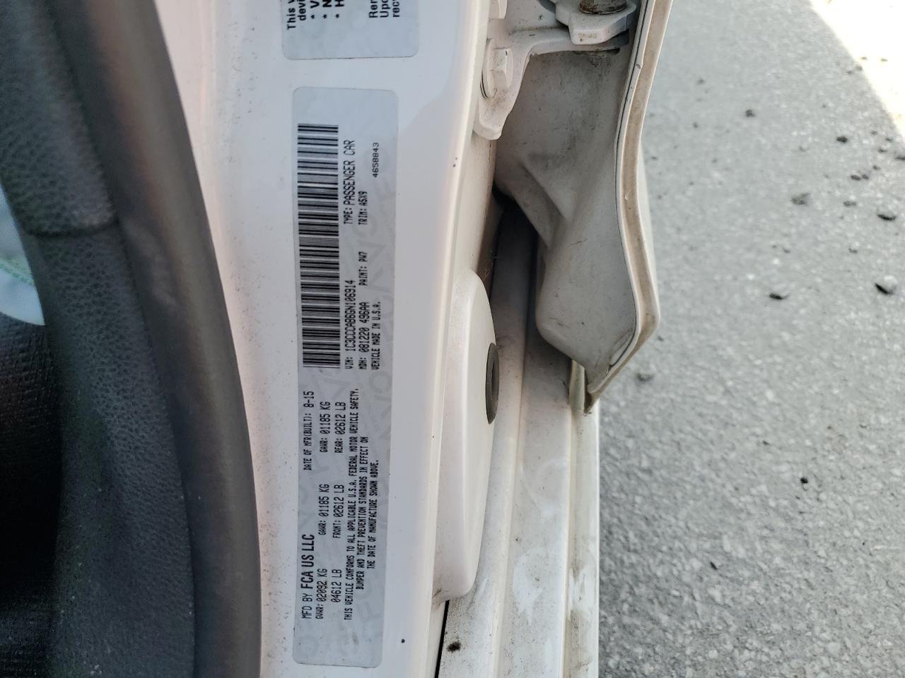 2016 Chrysler 200 Limited VIN: 1C3CCCAB6GN106914 Lot: 80880135