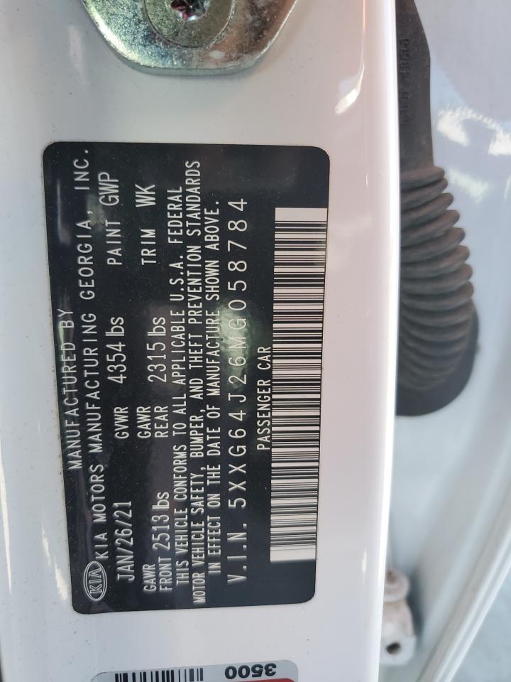 2021 Kia K5 Gt Line VIN: 5XXG64J26MG058784 Lot: 72043995