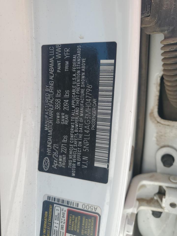 2021 Hyundai Elantra Se VIN: 5NPLL4AG3MH047796 Lot: 80337615