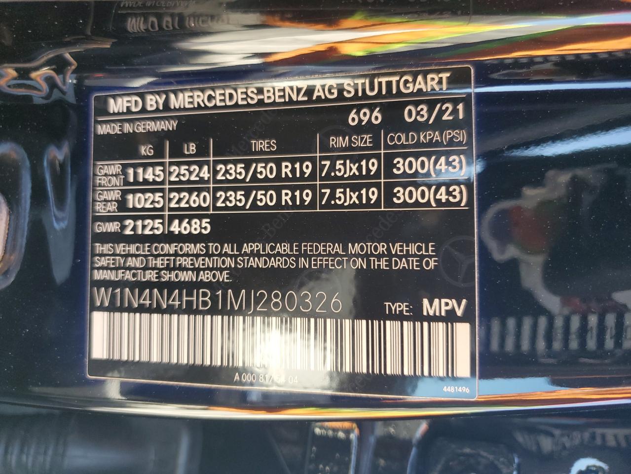 2021 Mercedes-Benz Gla 250 4Matic VIN: W1N4N4HB1MJ280326 Lot: 80952665