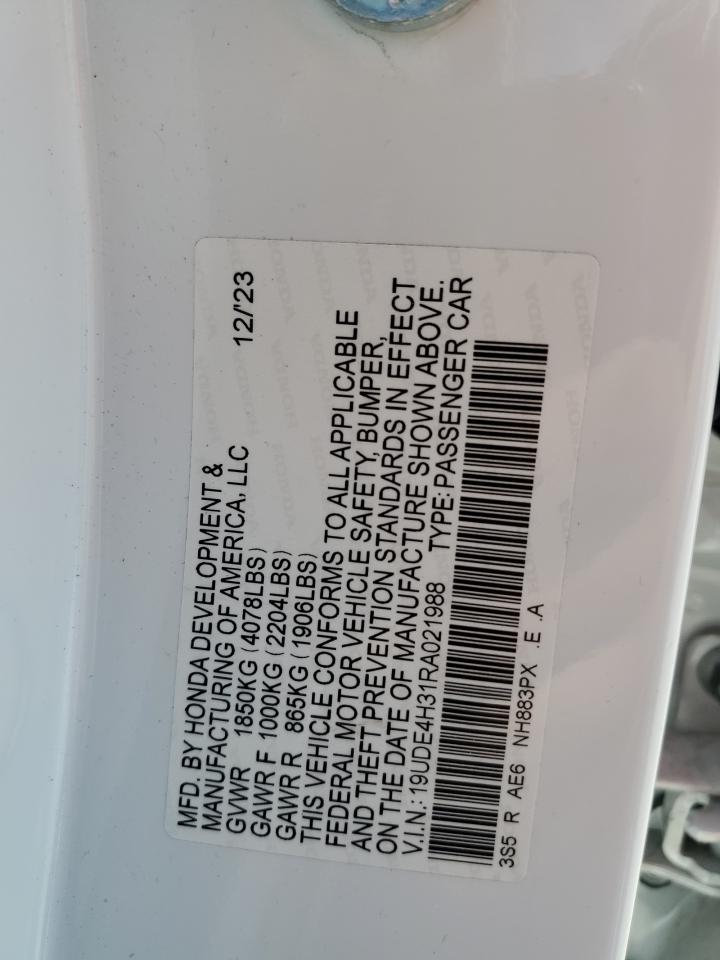 2024 Acura Integra A-Spec VIN: 19UDE4H31RA021988 Lot: 71931205