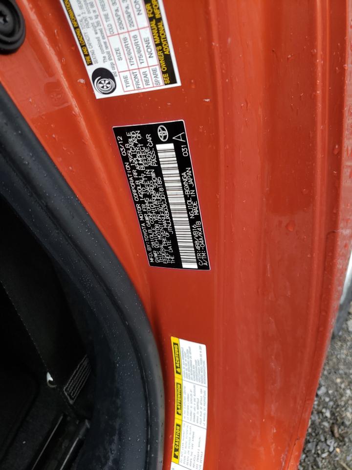 2012 Toyota Scion Iq VIN: JTNJJXB03CJ018185 Lot: 83923615