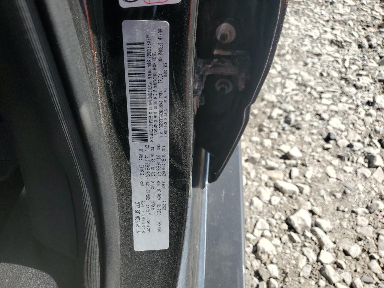 2019 Ram 1500 Big Horn/Lone Star VIN: 1C6RRFFG7KN830041 Lot: 84433035