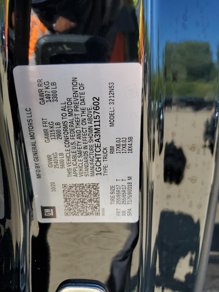 2021 Chevrolet Colorado Lt VIN: 1GCHTCEA3M1157602 Lot: 80803935