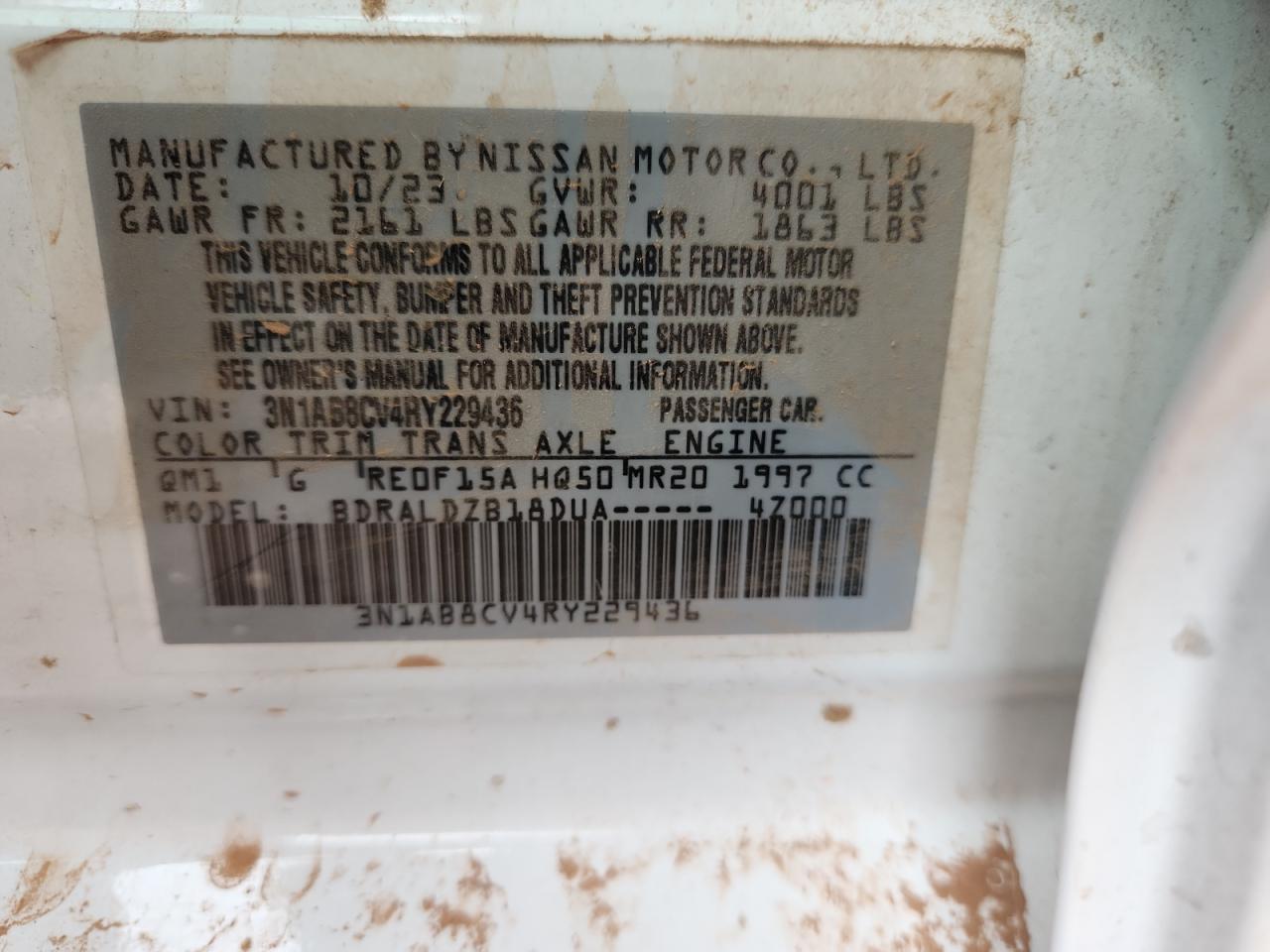 2024 Nissan Sentra Sv VIN: 3N1AB8CV4RY229436 Lot: 82086695