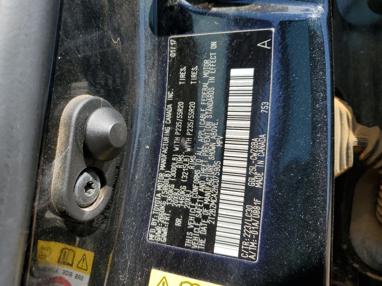 2017 Lexus Rx 350 Base VIN: 2T2BZMCA2HC075905 Lot: 81447265