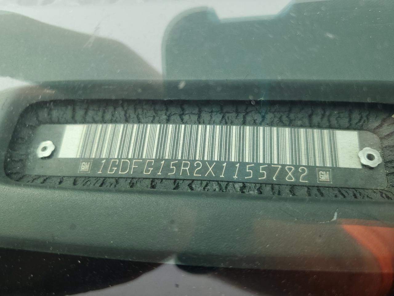 1999 GMC Savana Rv G1500 VIN: 1GDFG15R2X1155782 Lot: 83862665