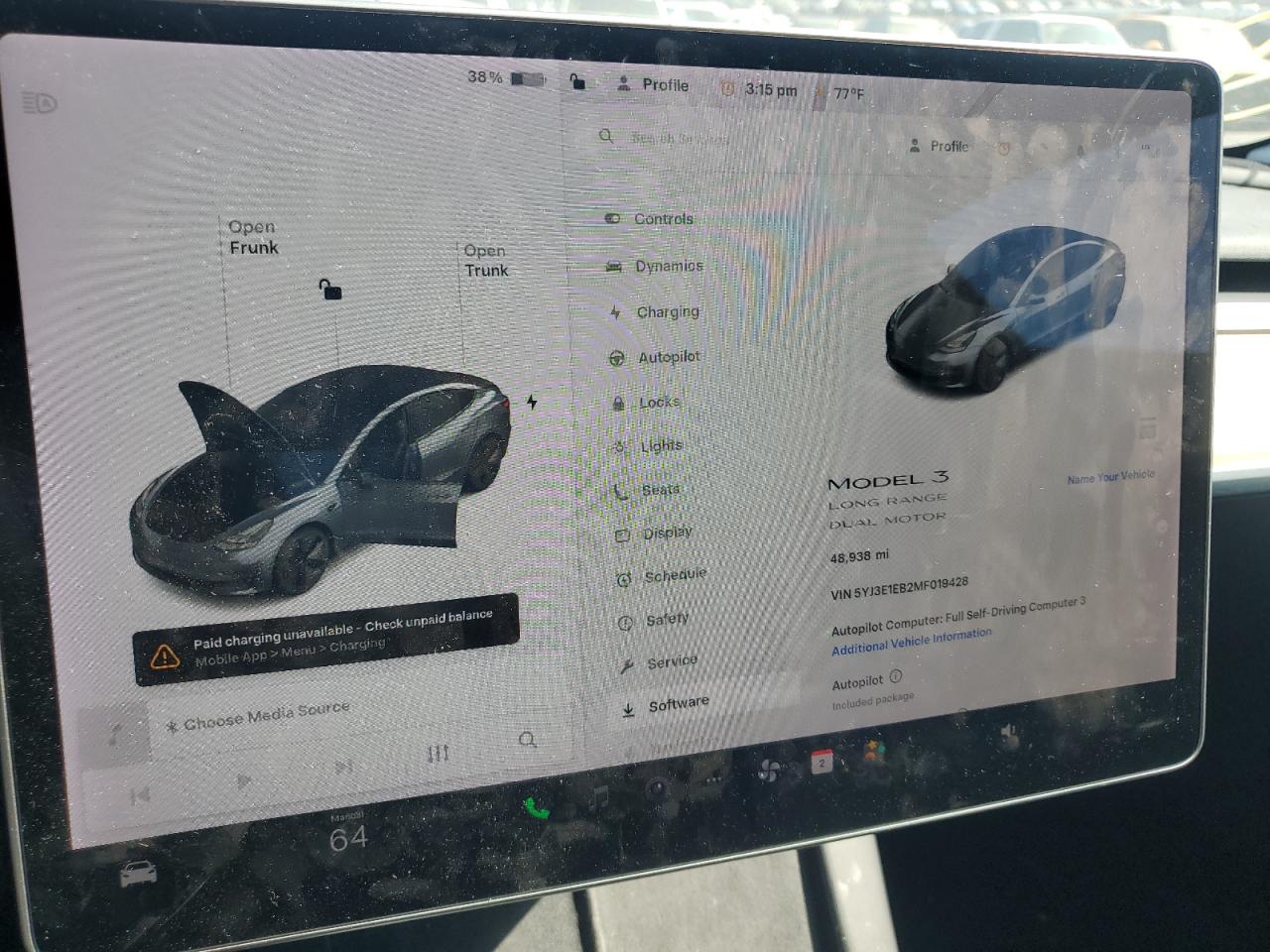 2021 Tesla Model 3 VIN: 5YJ3E1EB2MF019428 Lot: 70606395