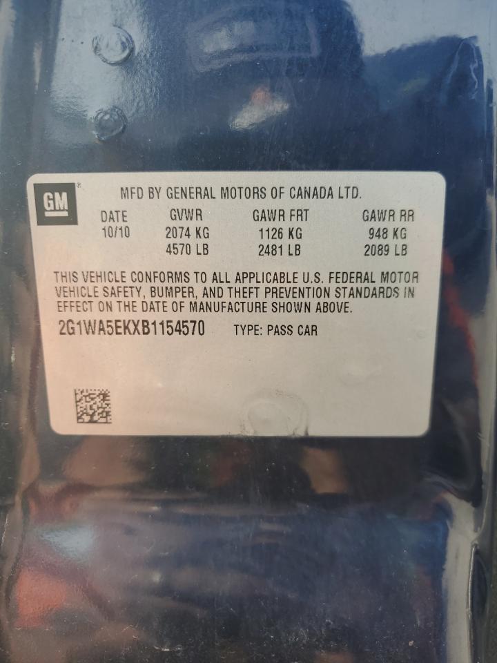 2011 Chevrolet Impala Ls VIN: 2G1WA5EKXB1154570 Lot: 84263245