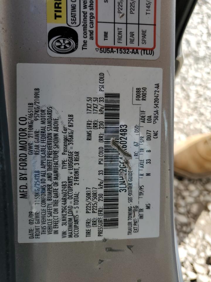 2010 Lincoln Mkz VIN: 3LNHL2GC4AR602483 Lot: 84395675