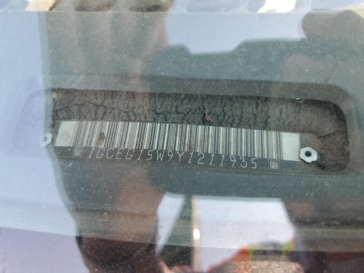 2000 Chevrolet Express G1500 VIN: 1GCEG15W9Y1211935 Lot: 80926485