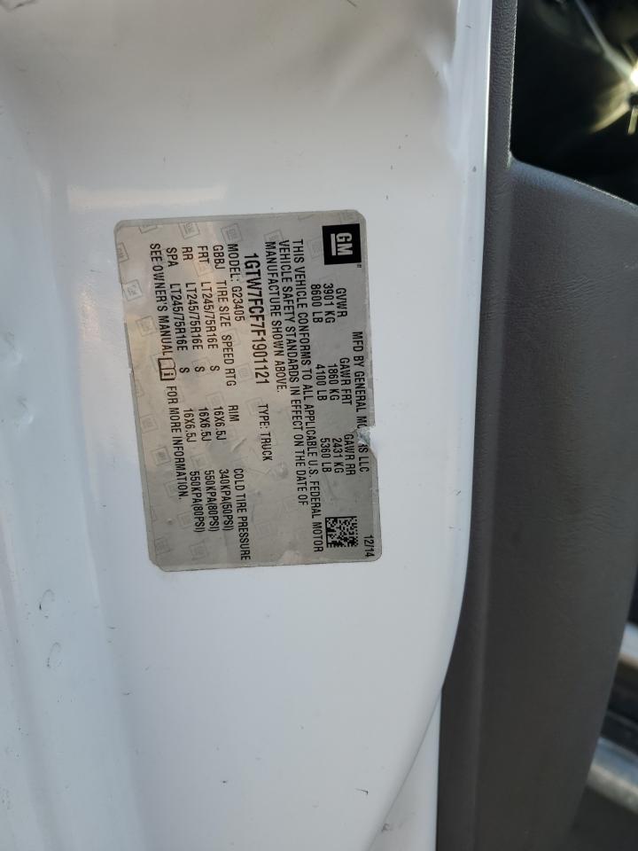 2015 GMC Savana G2500 VIN: 1GTW7FCF7F1901121 Lot: 81830665