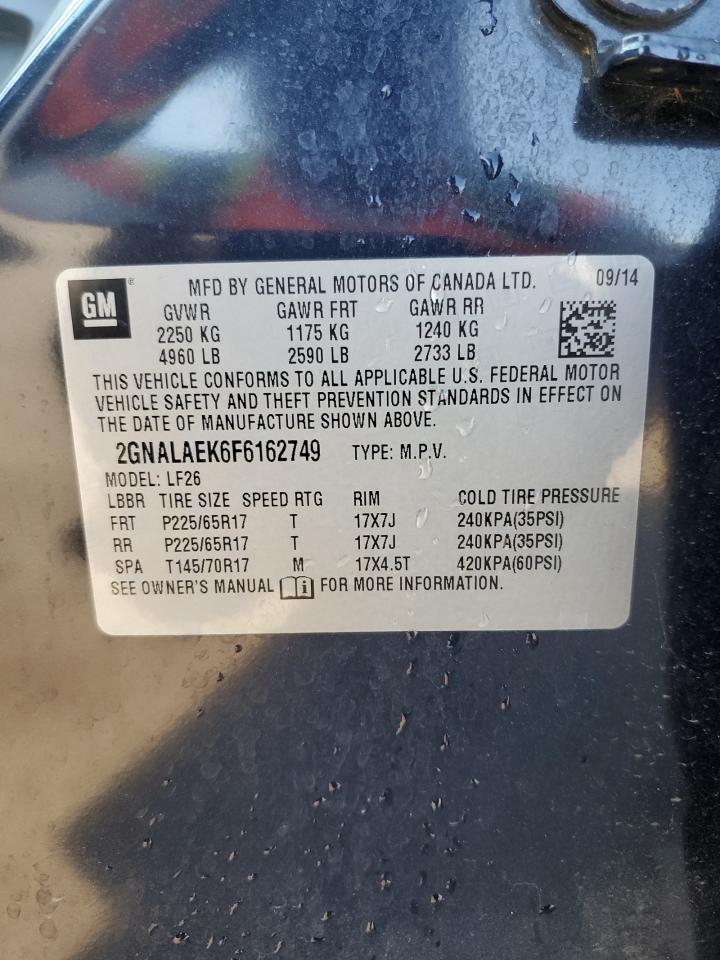 2015 Chevrolet Equinox Ls VIN: 2GNALAEK6F6162749 Lot: 81557355