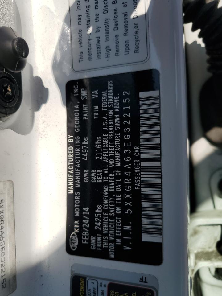 2014 Kia Optima Sx VIN: 5XXGR4A63EG322152 Lot: 84255925