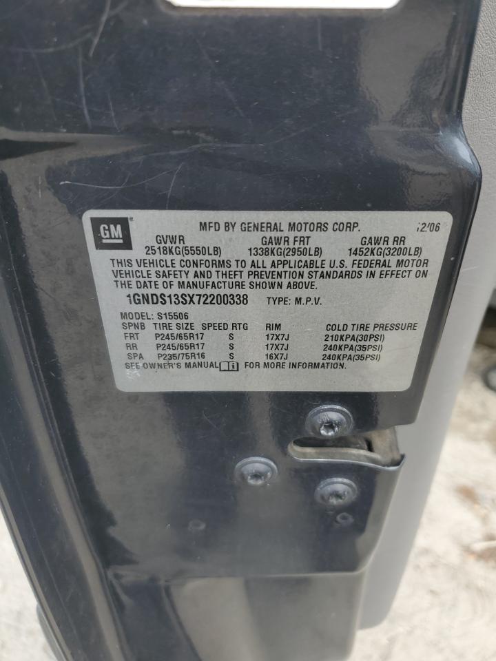 2007 Chevrolet Trailblazer Ls VIN: 1GNDS13SX72200338 Lot: 80493185