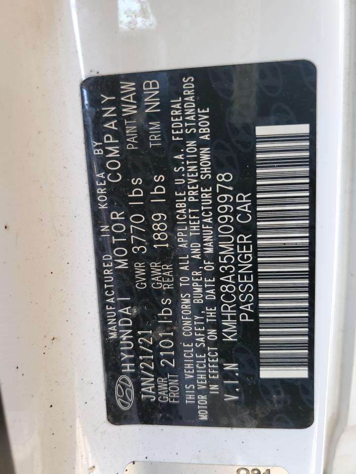2021 Hyundai Venue Sel VIN: KMHRC8A35MU099978 Lot: 71401225