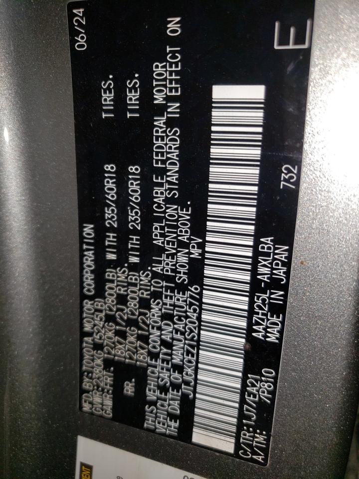2025 Lexus Nx 350H Base VIN: JTJGKCEZ1S2045776 Lot: 80845405