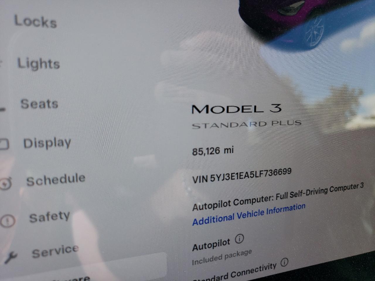 2020 Tesla Model 3 VIN: 5YJ3E1EA5LF736699 Lot: 81386685