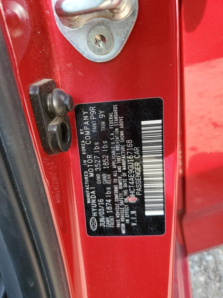 2016 Hyundai Accent Se VIN: KMHCT4AE9GU167168 Lot: 81104715