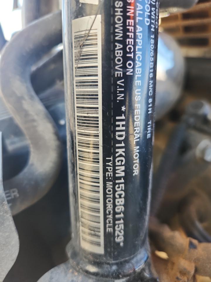 2012 Harley-Davidson Fltru Road Glide Ultra VIN: 1HD1KGM15CB611529 Lot: 81244435