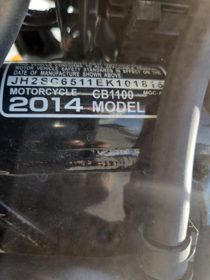 2014 Honda Cb1100 VIN: JH2SC6511EK101815 Lot: 71684405