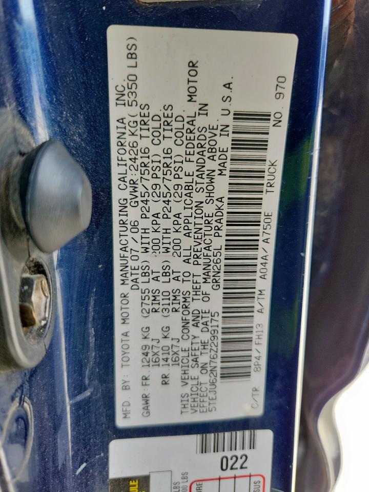 2006 Toyota Tacoma Double Cab Prerunner VIN: 5TEJU62N76Z299175 Lot: 81841845