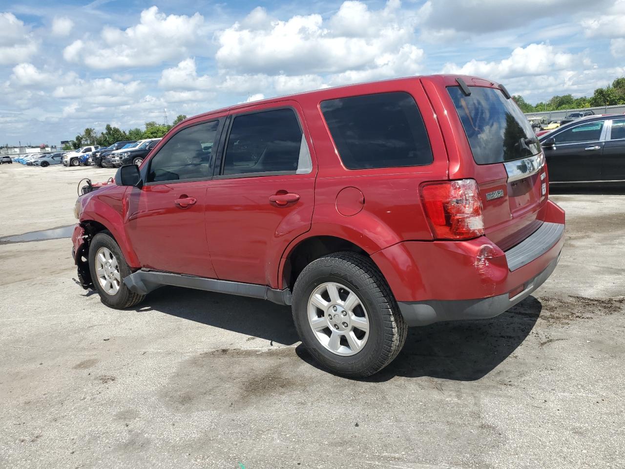 2009 Mazda Tribute I red null gas 4F2CZ027X9KM00727 photo #3