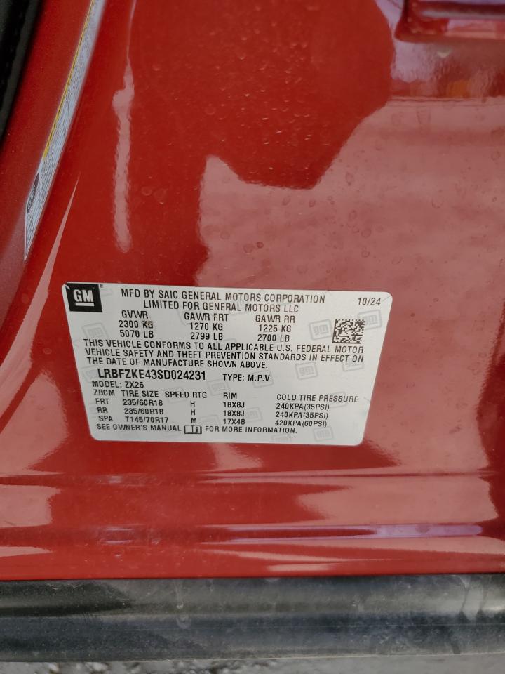 2025 Buick Envision Preferred VIN: LRBFZKE43SD024231 Lot: 84208075