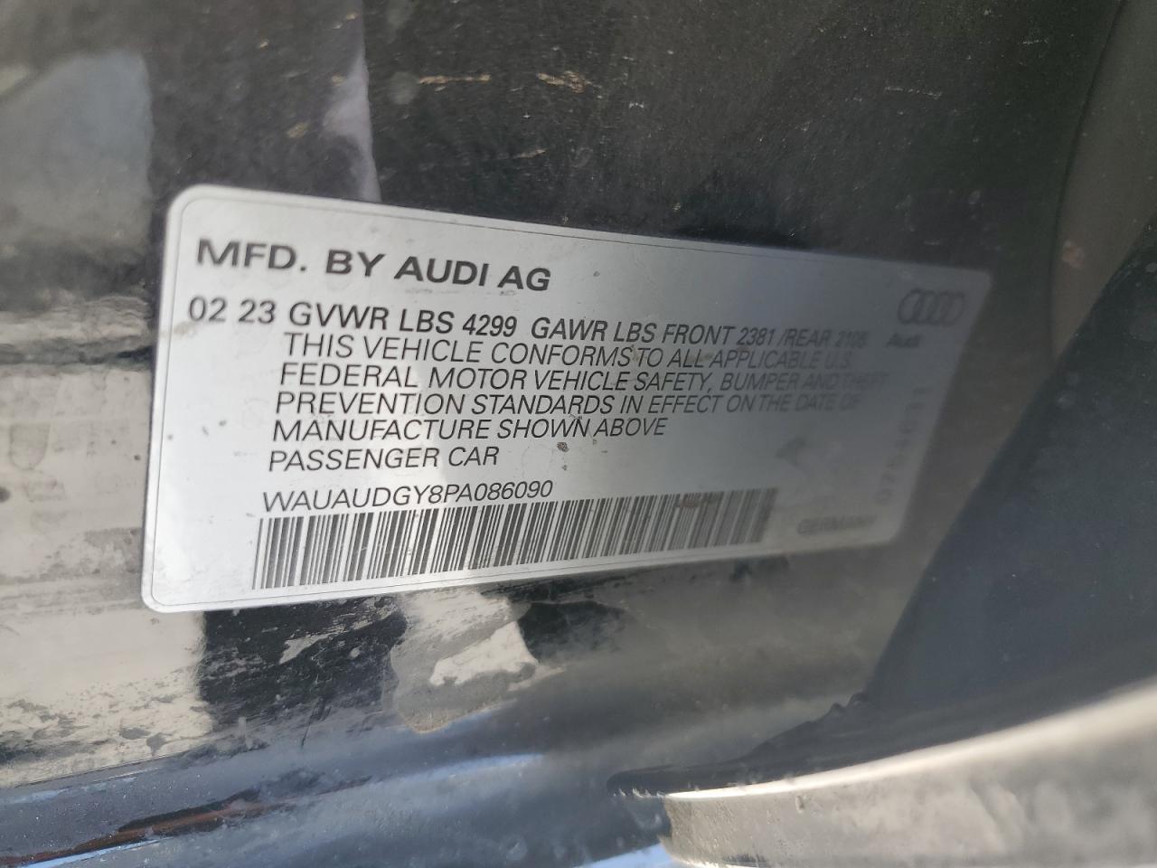 2023 Audi A3 Premium VIN: WAUAUDGY8PA086090 Lot: 71689785