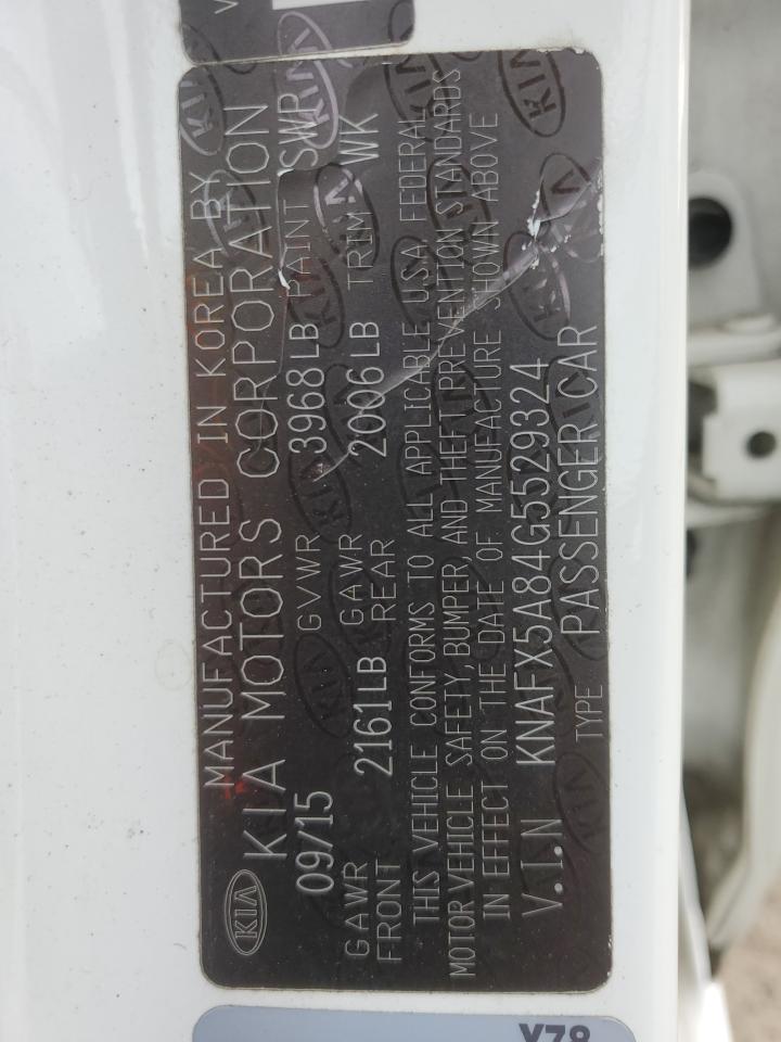 2016 Kia Forte Ex VIN: KNAFX5A84G5529324 Lot: 82127555