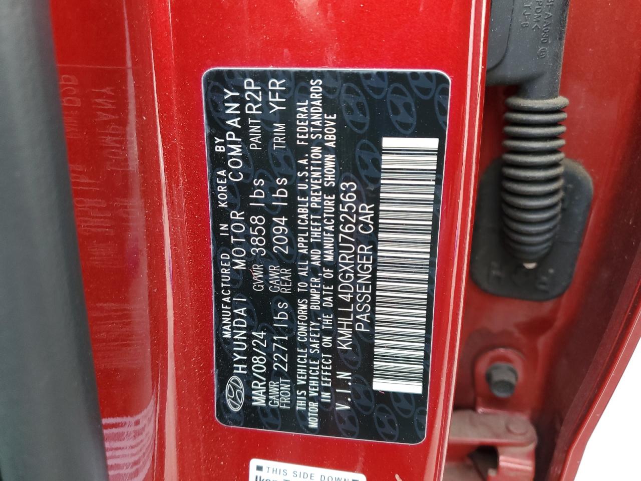 2024 Hyundai Elantra Se VIN: KMHLL4DGXRU762563 Lot: 84364795