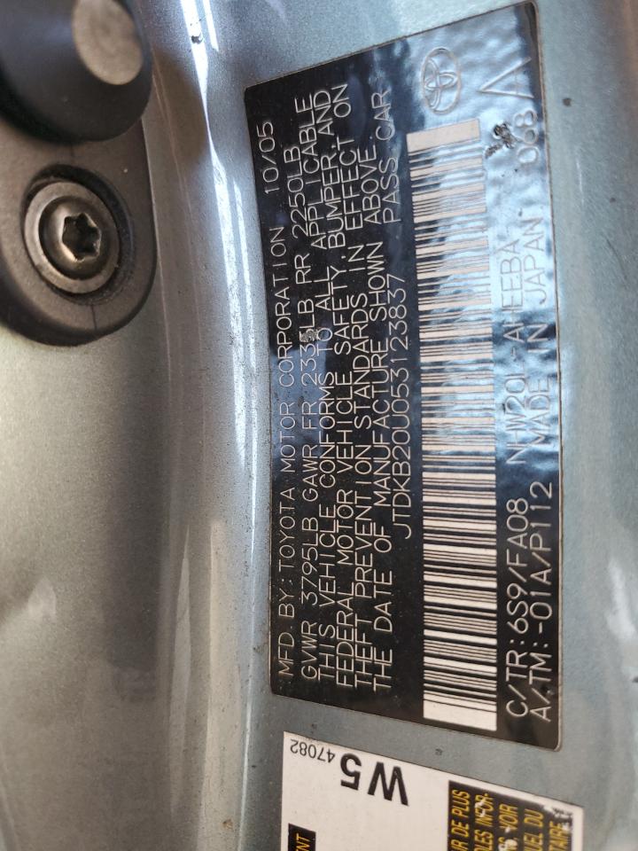 2005 Toyota Prius VIN: JTDKB20U053123837 Lot: 81882795