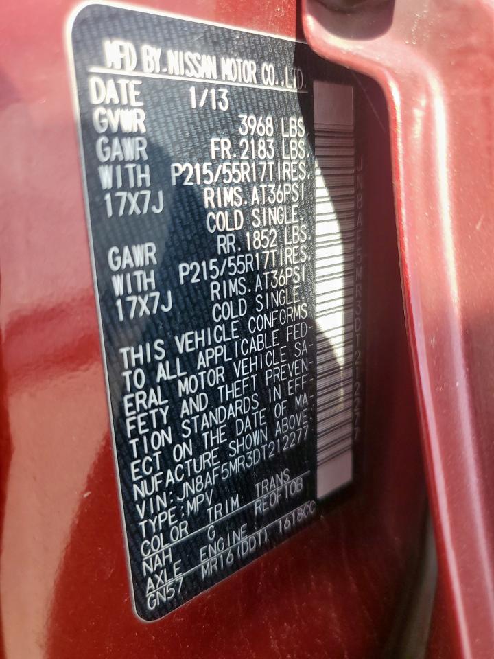 2013 Nissan Juke S VIN: JN8AF5MR3DT212277 Lot: 83872815