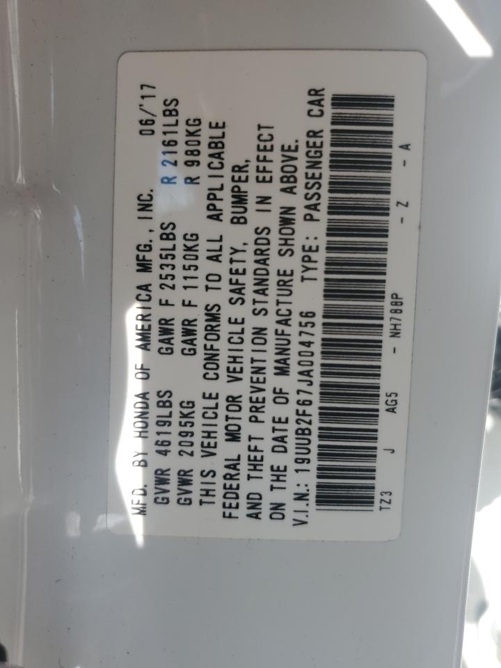 2018 Acura Tlx Tech+A VIN: 19UUB2F67JA004756 Lot: 80915505