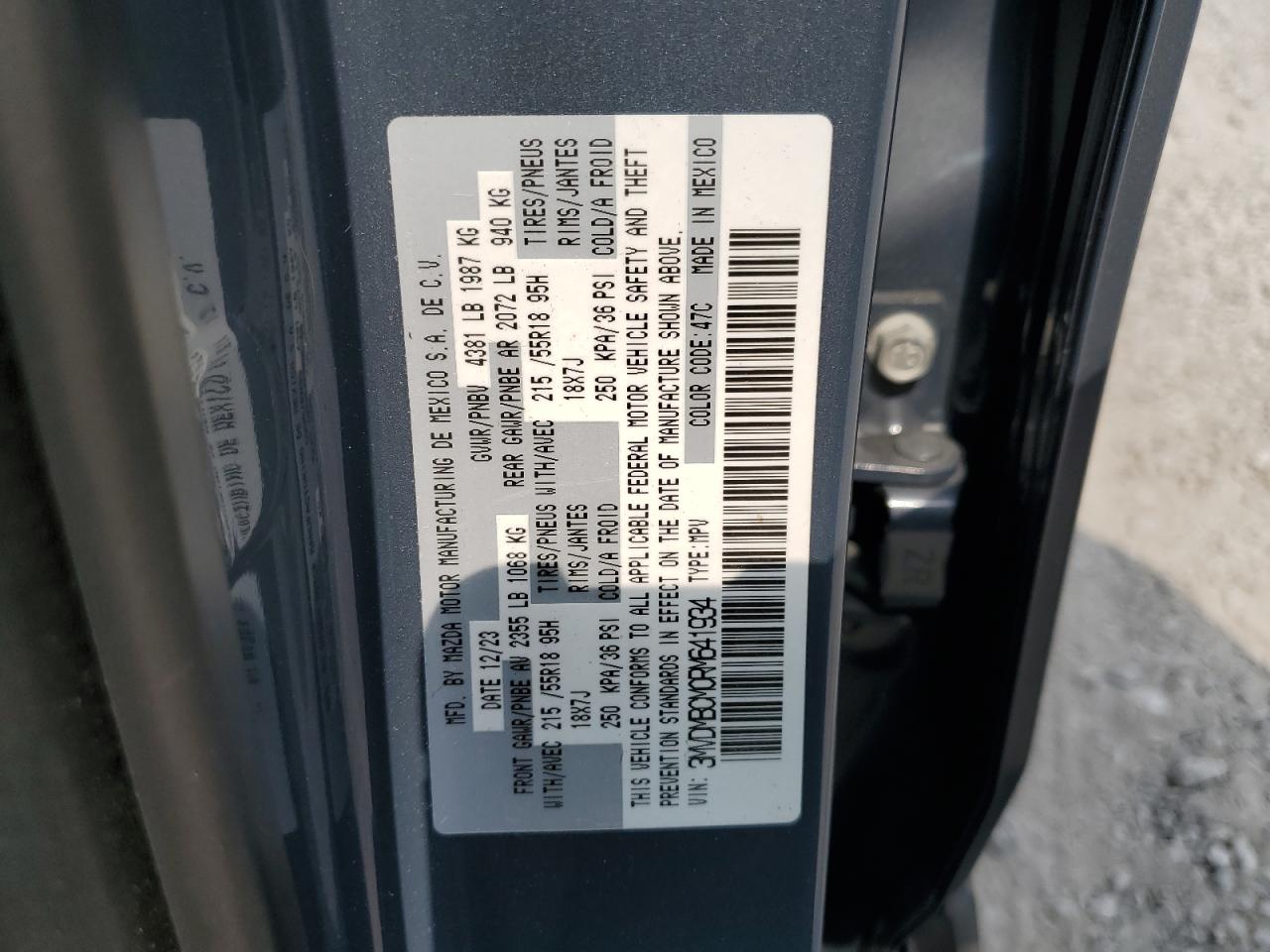 2024 Mazda Cx-30 Preferred VIN: 3MVDMBCM0RM641934 Lot: 71231475